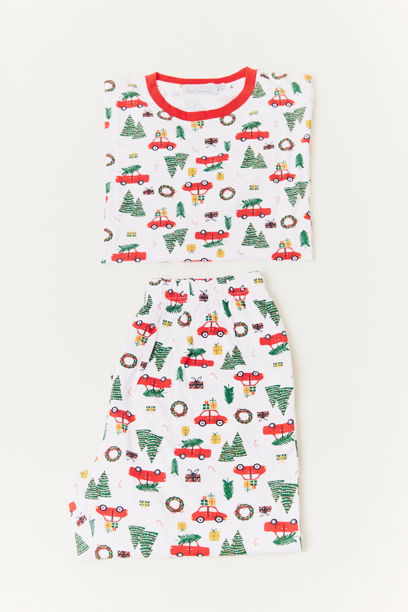 Mens Traditional Print Matching Family Pyjama Set