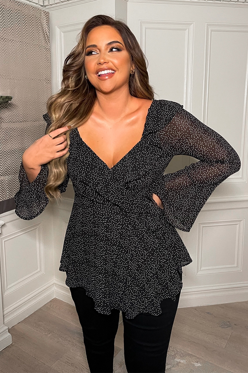 Ladies black evening top on sale