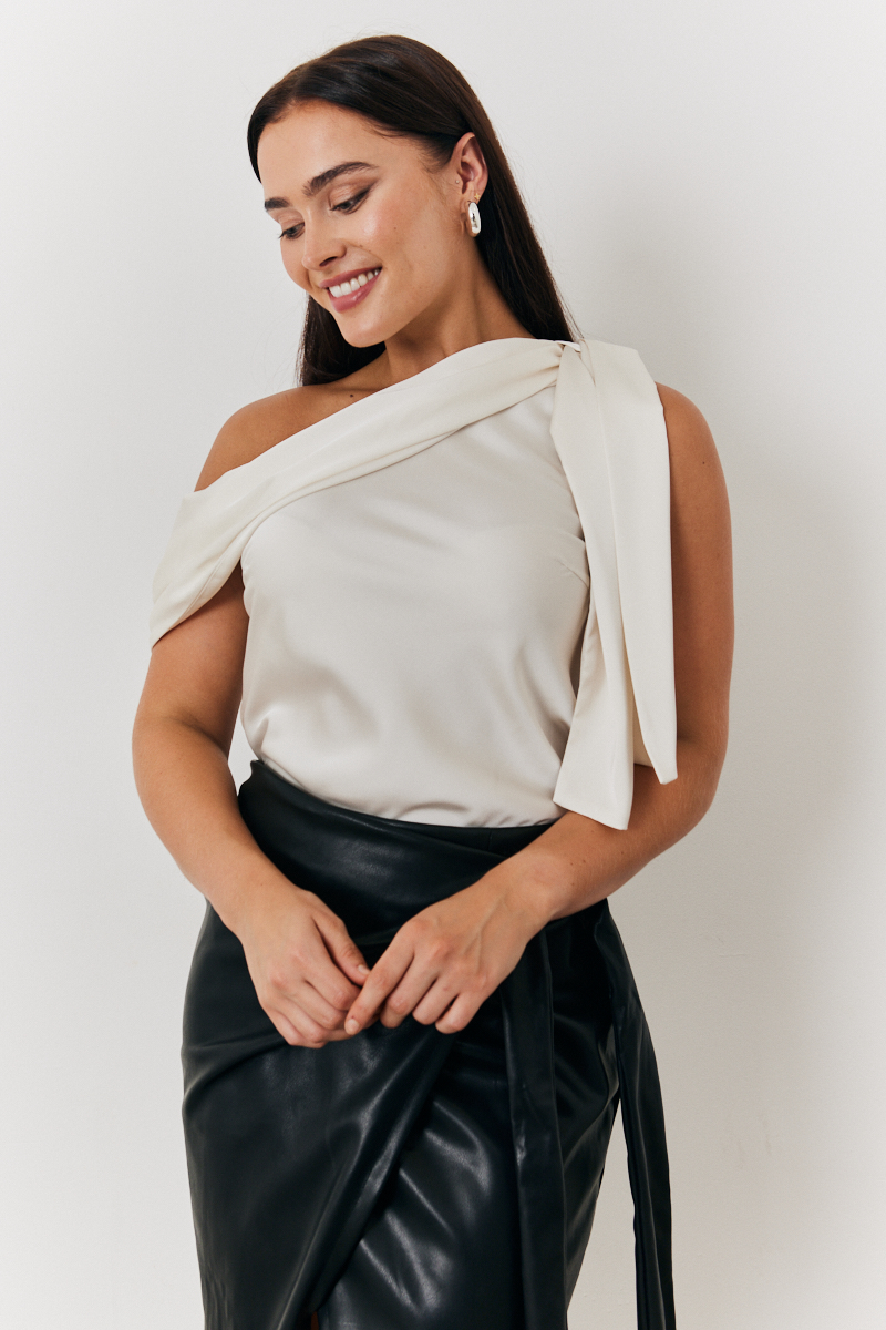 One Shoulder Draped Top
