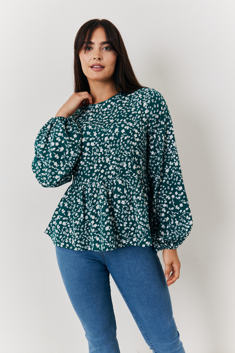 Floral Printed Smock Top