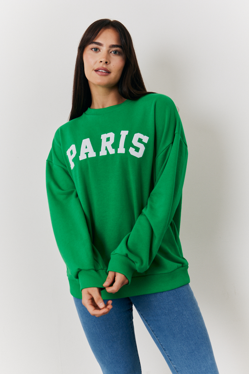 Paris Slogan Sweatshirt