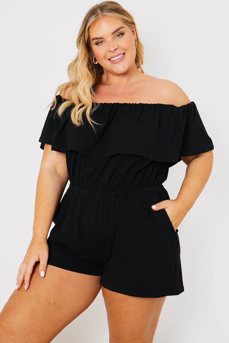 Frill Bardot Playsuit