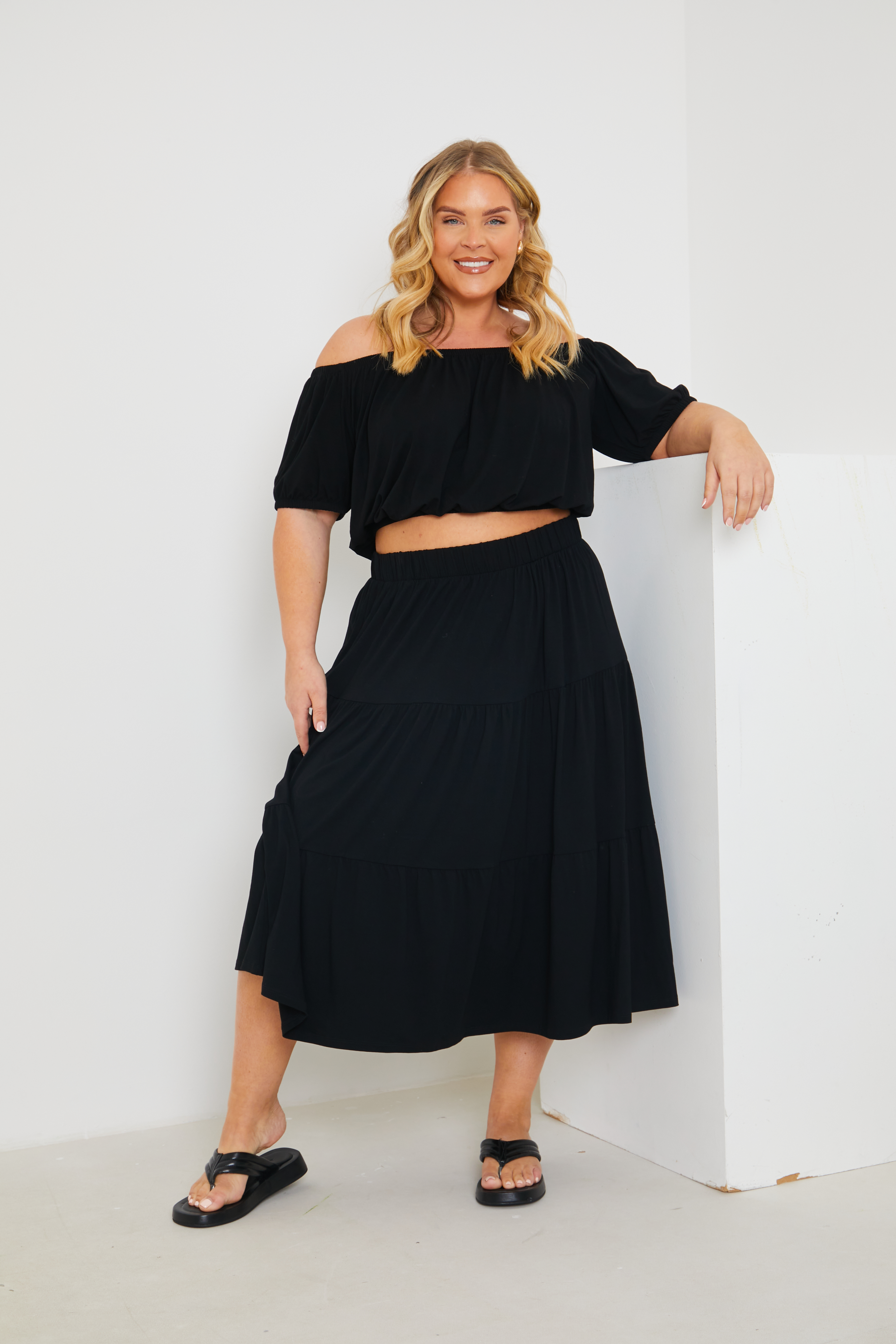 Tie Maxi Skirt in Jersey