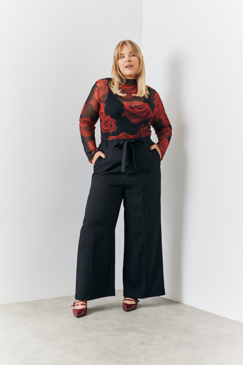 Tie Front Wide Leg Trouser