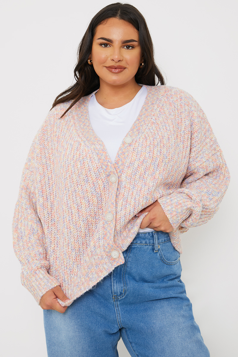 SPACE DYE KNIT CARDIGAN 