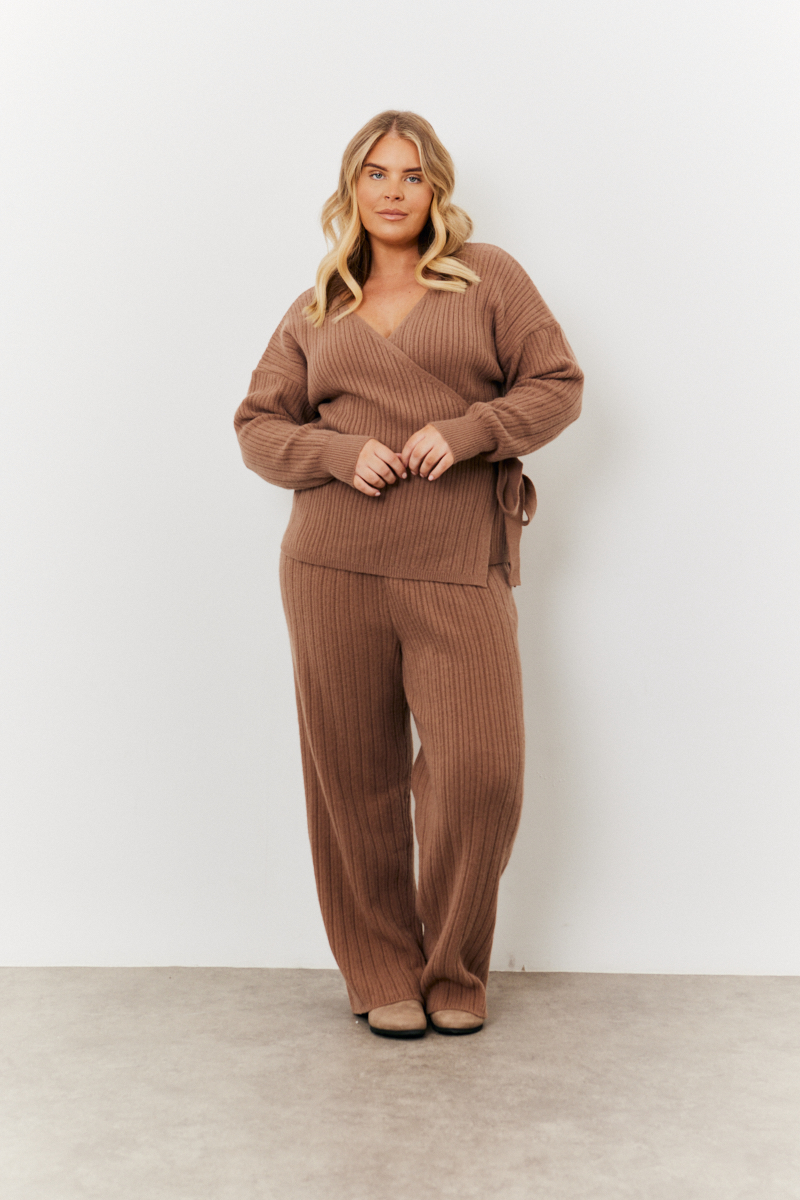 Wide Leg Knit Co-Ord Trousers