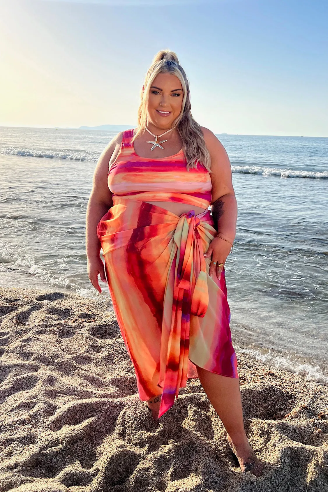Ombre abstract print multiway sarong
