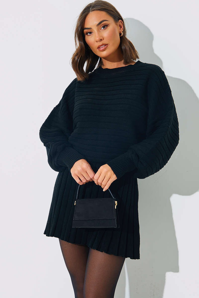 Pleated knit dress best sale