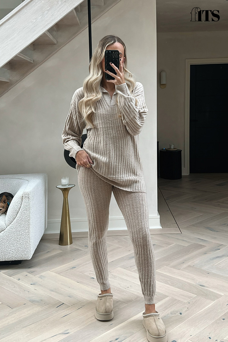 Knitted Ribbed Co-Ord Legging