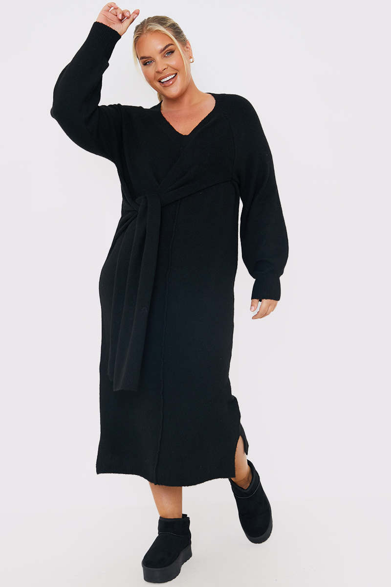 Belted Knit Midaxi Dress	