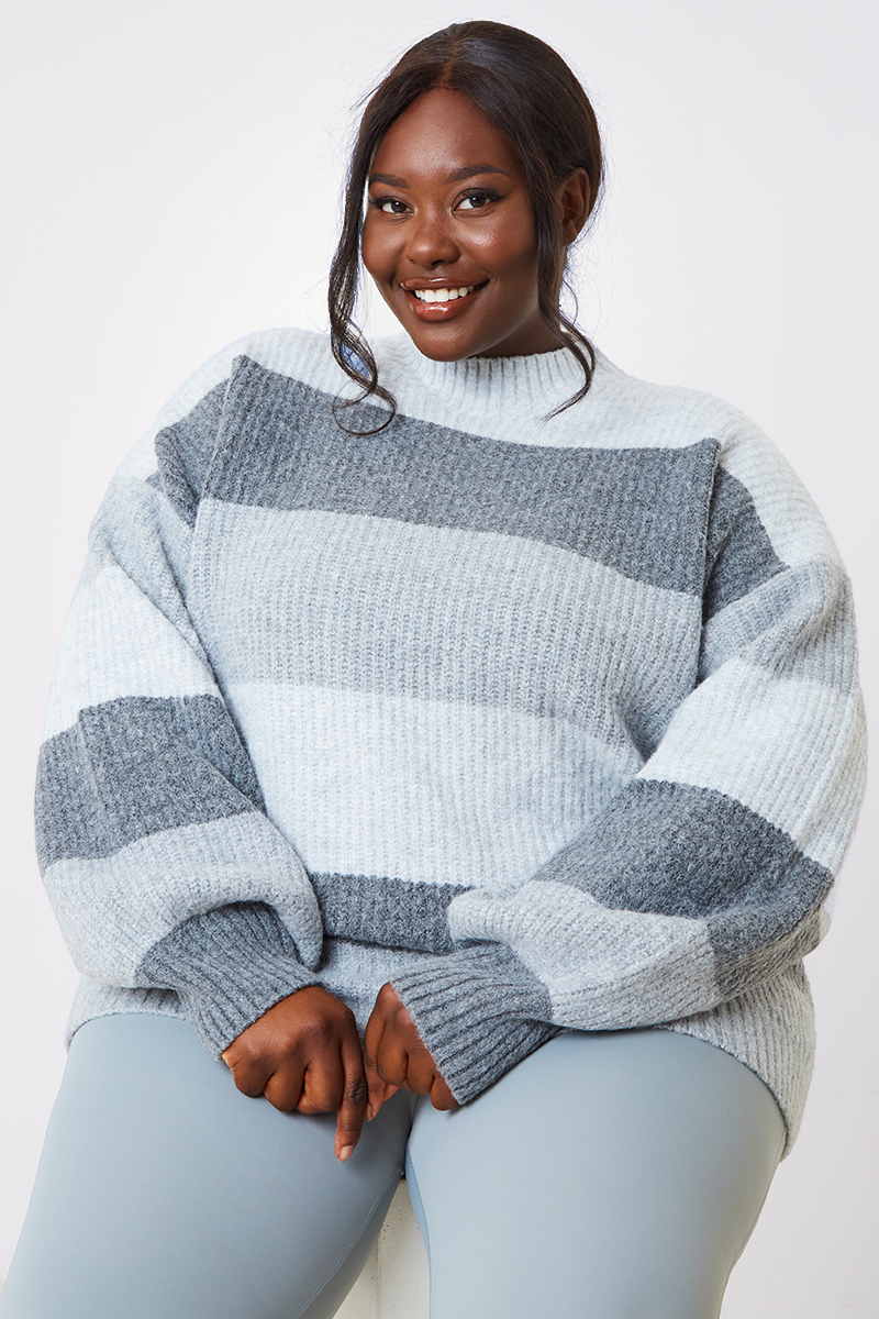 Recycled Stripe Tonal Knitted Jumper