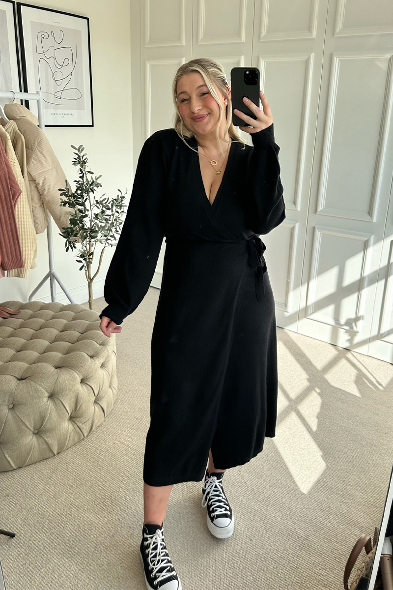 True store wrap dress