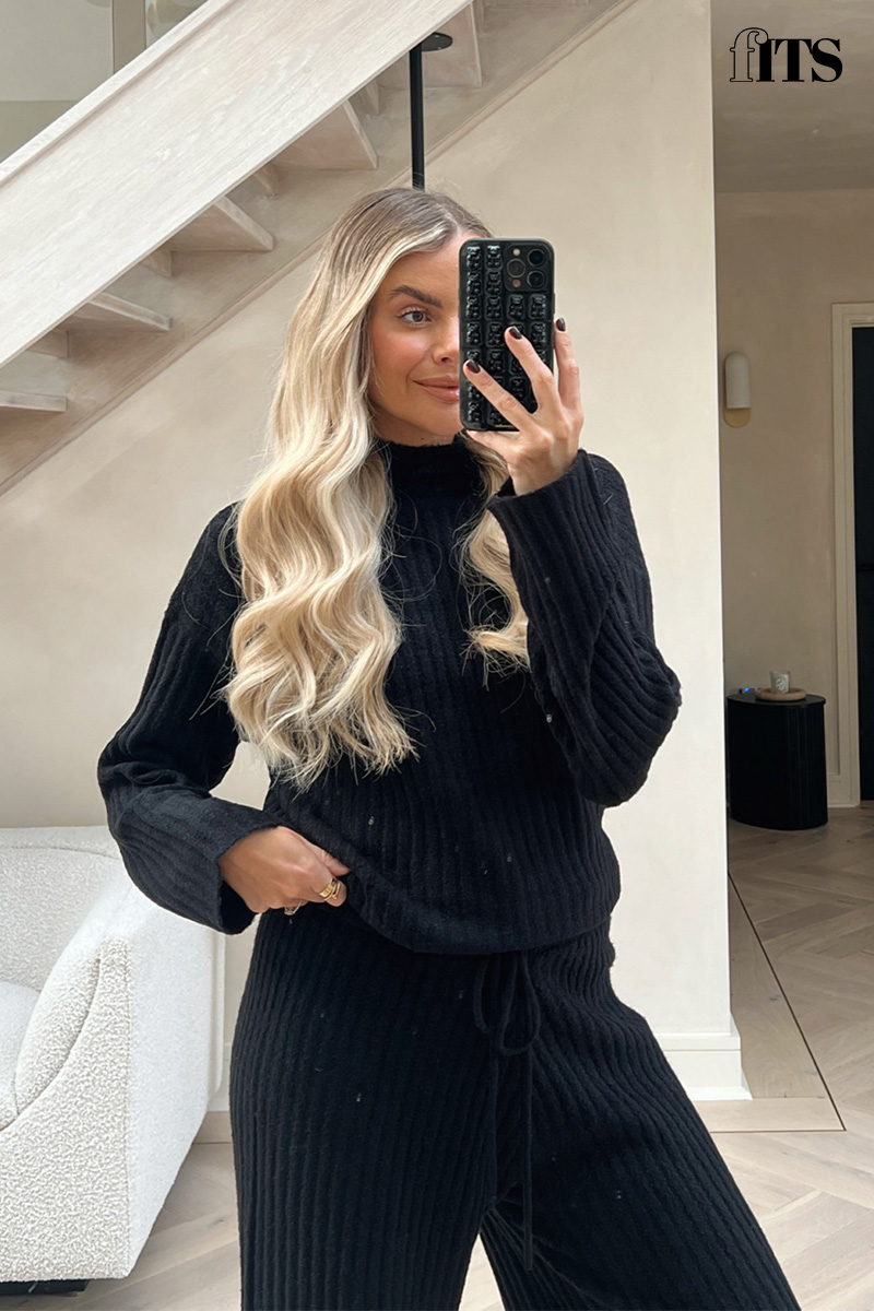 Wide Sleeve Knitted Co-Ord Jumper 