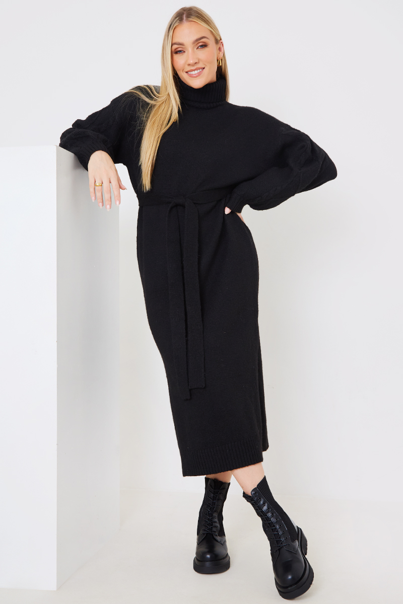 Midi Belted Jumper Dress