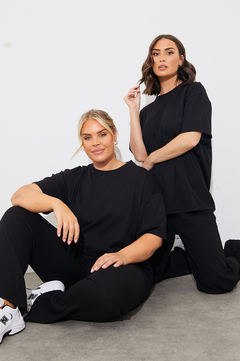 Short Sleeve T Shirt And Flare Leg Trouser Set