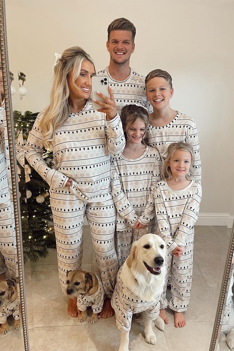 Womens Snowflake Fairisle Matching Family PJ Set