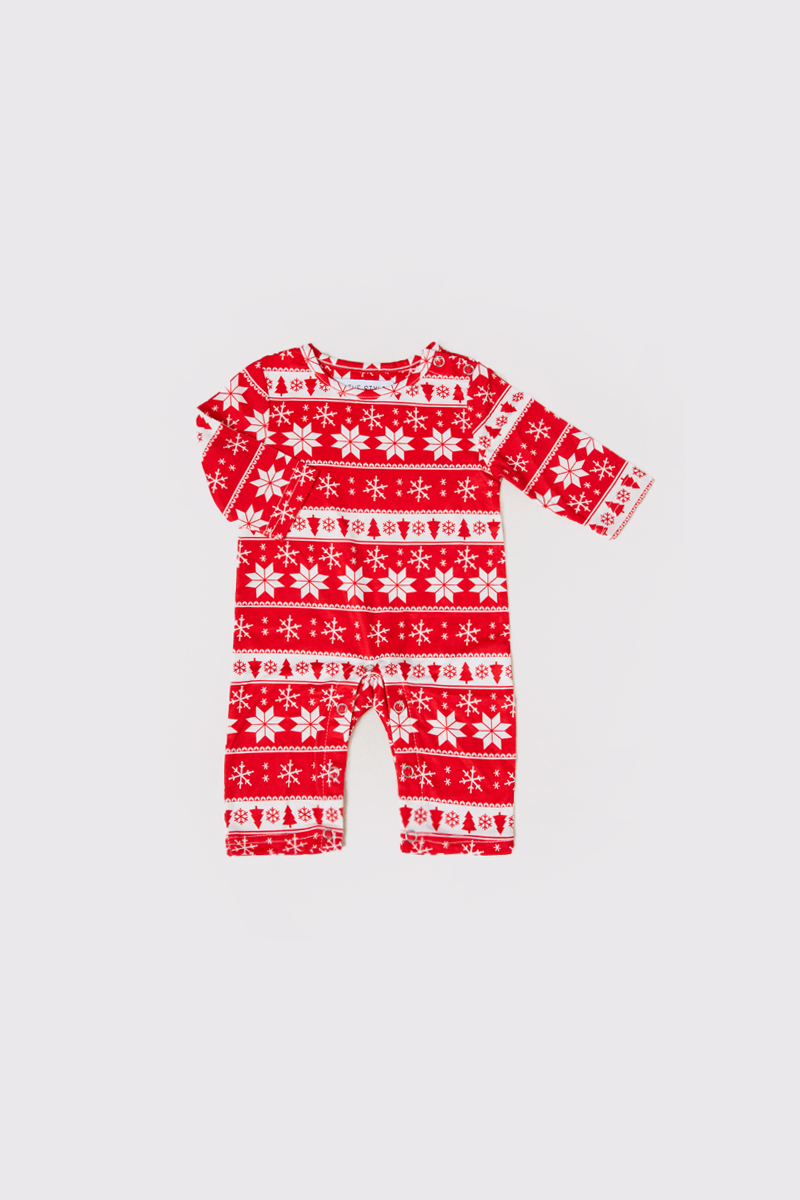 Babies Christmas Crew Matching Family PJ Romper