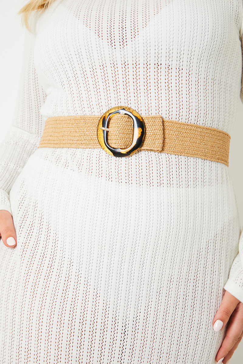 Woven Belt With Gold Buckle