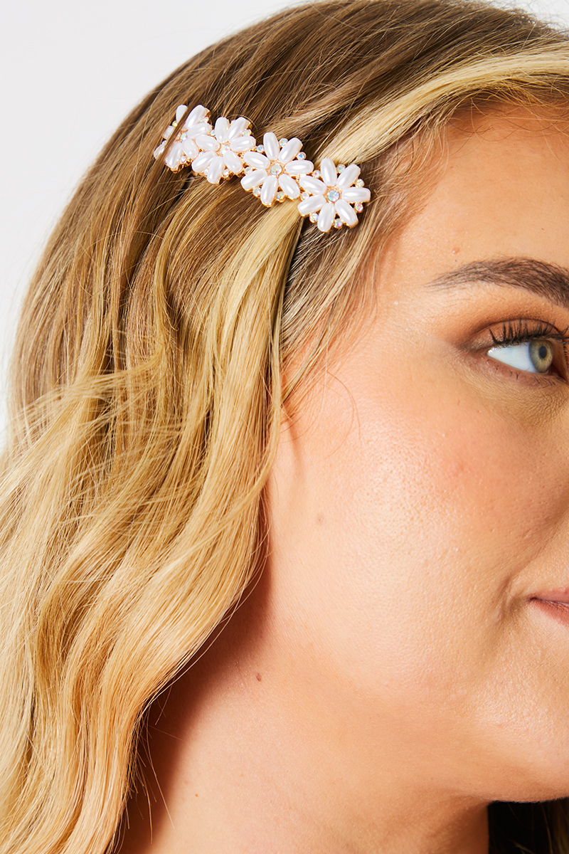 Flower Textured Hairclip