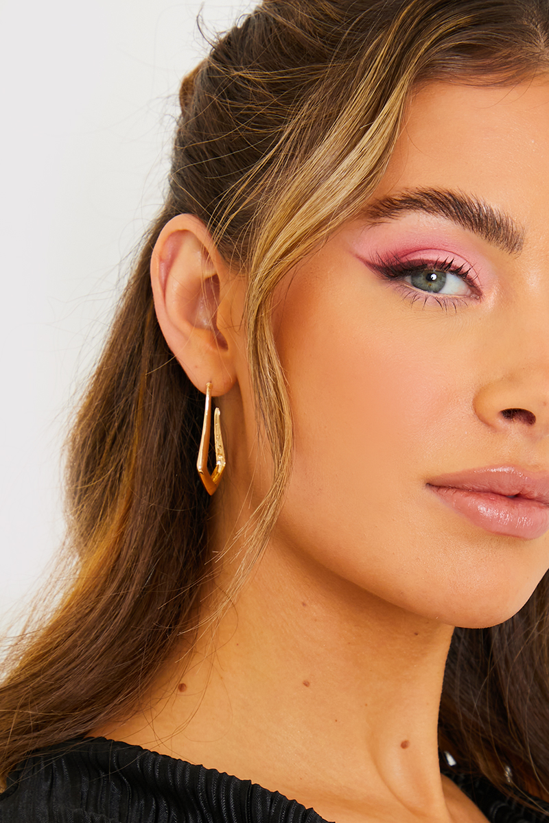 Gold Plated Pear Shaped Earrings