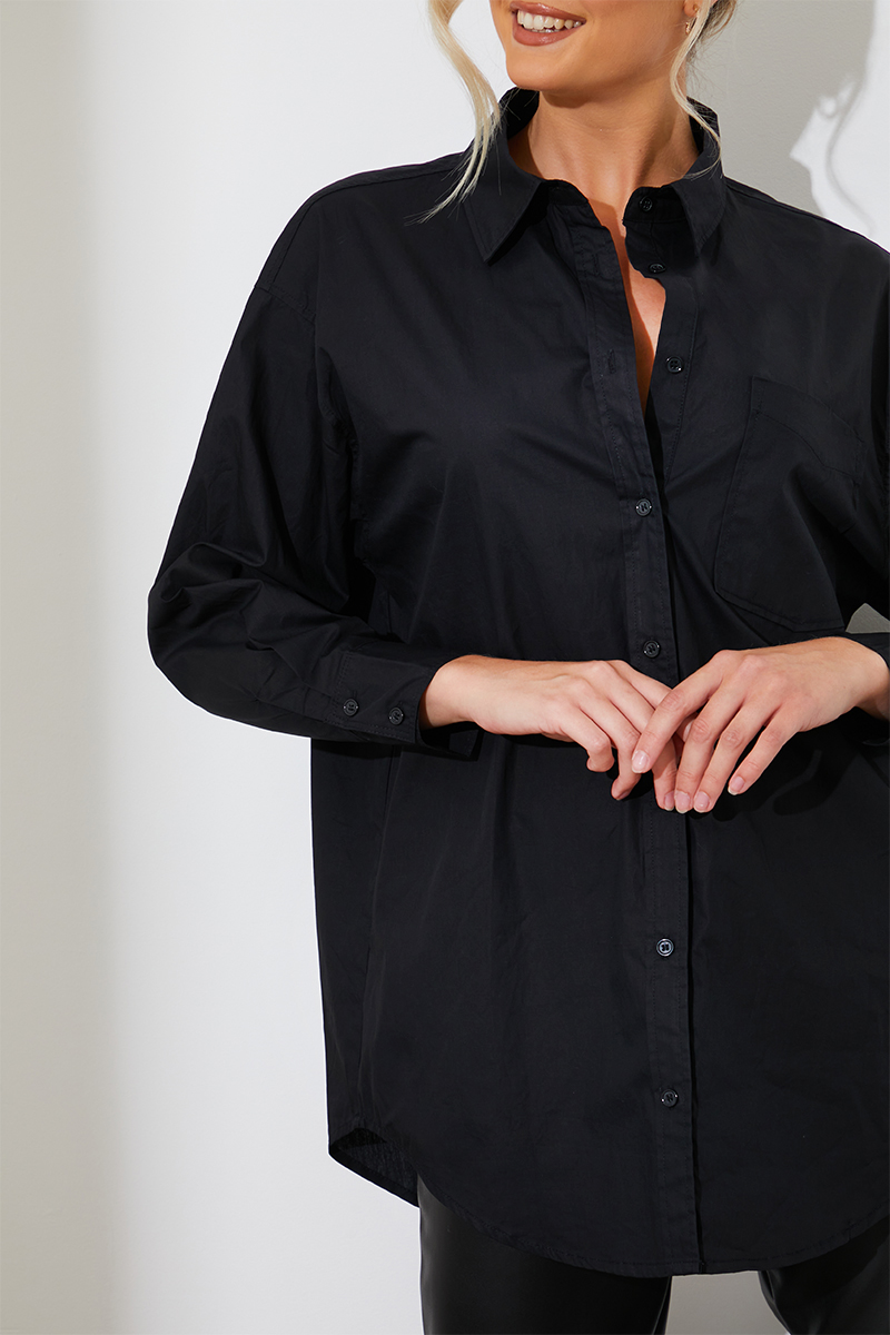 everlane poplin oversized shirt