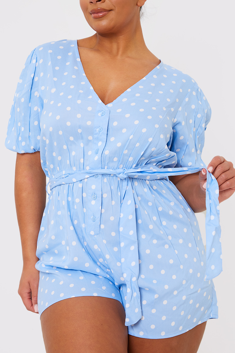 quiz polka dot top