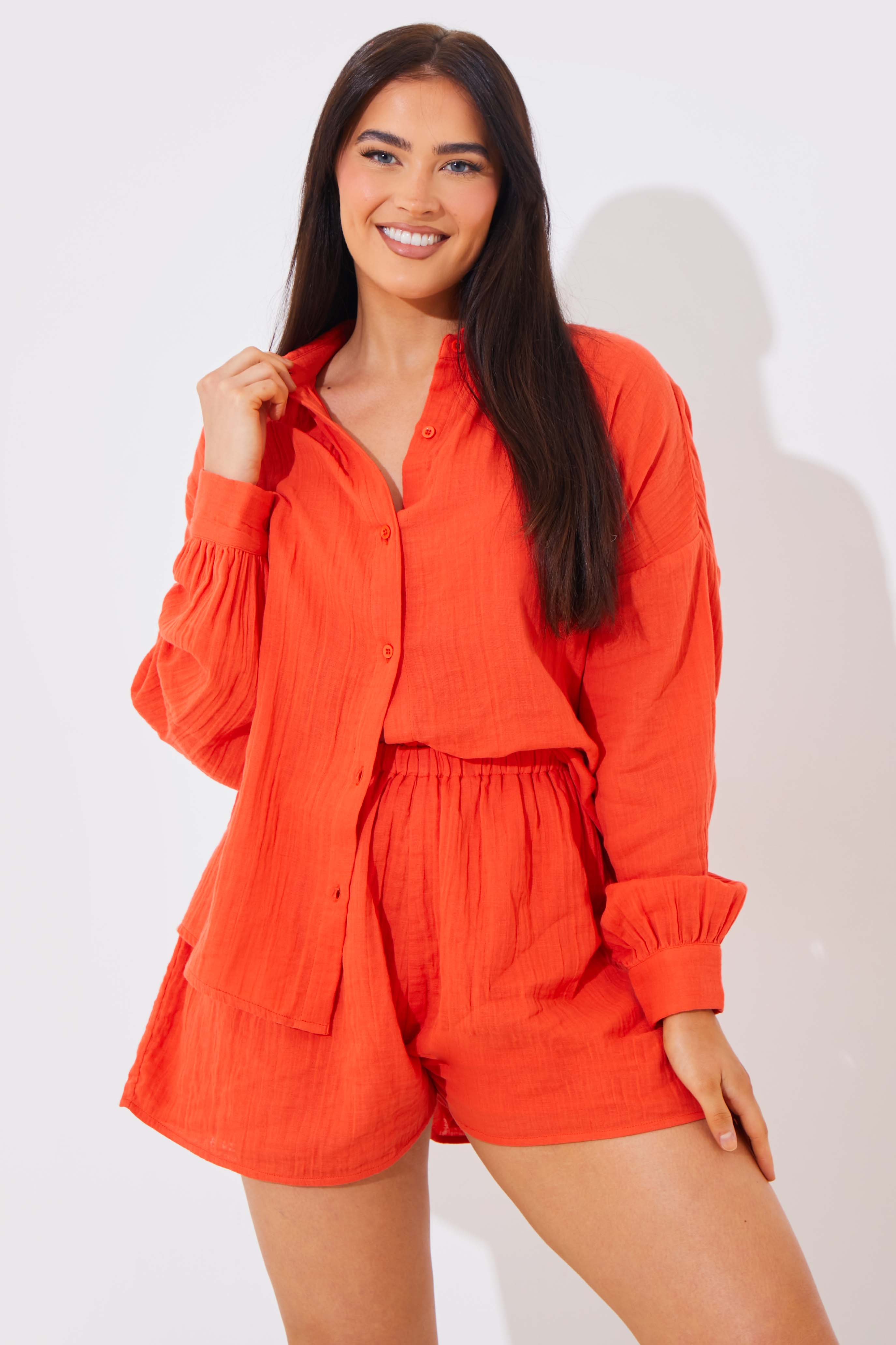 Cheesecloth Relaxed Shirt Co-Ord