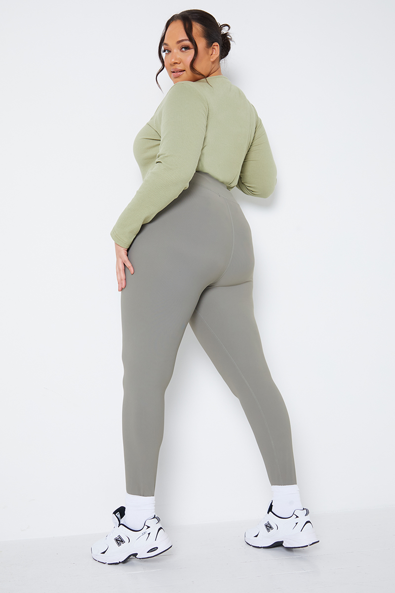 High Waisted Sculpting Ribbed Legging
