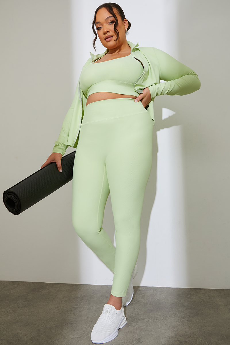 Lime green shop leggings plus size