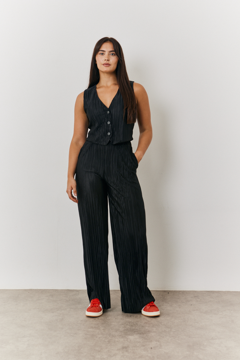 Plisse Wide Leg Co-Ord Trouser