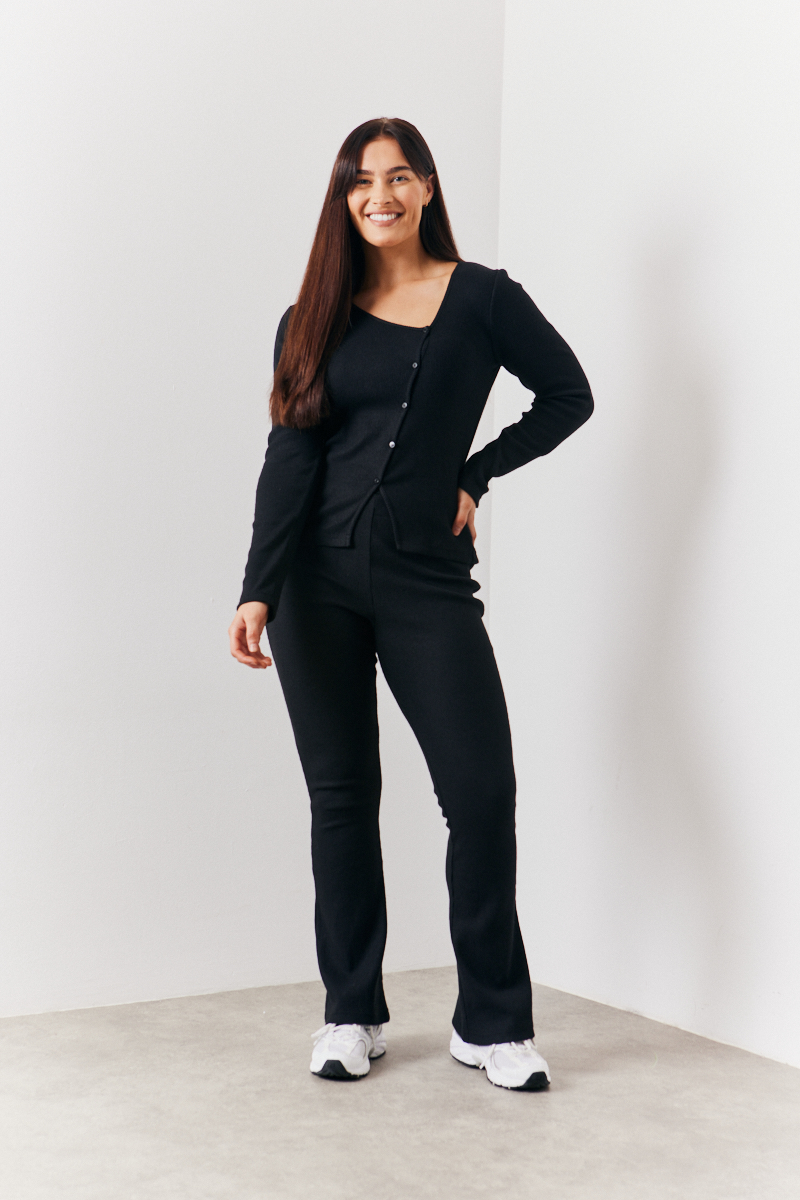 Brushed Rib Fit and Flare
