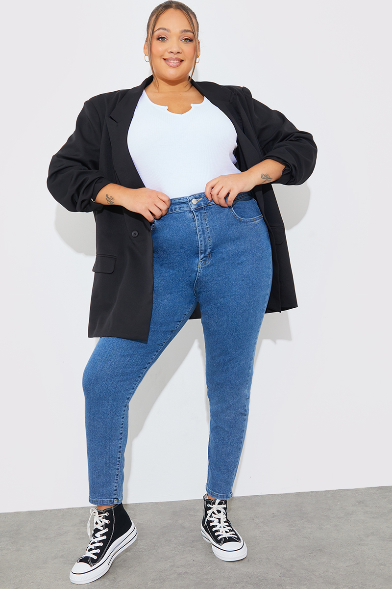 High Waisted Skinny Jeans | In The Style USA
