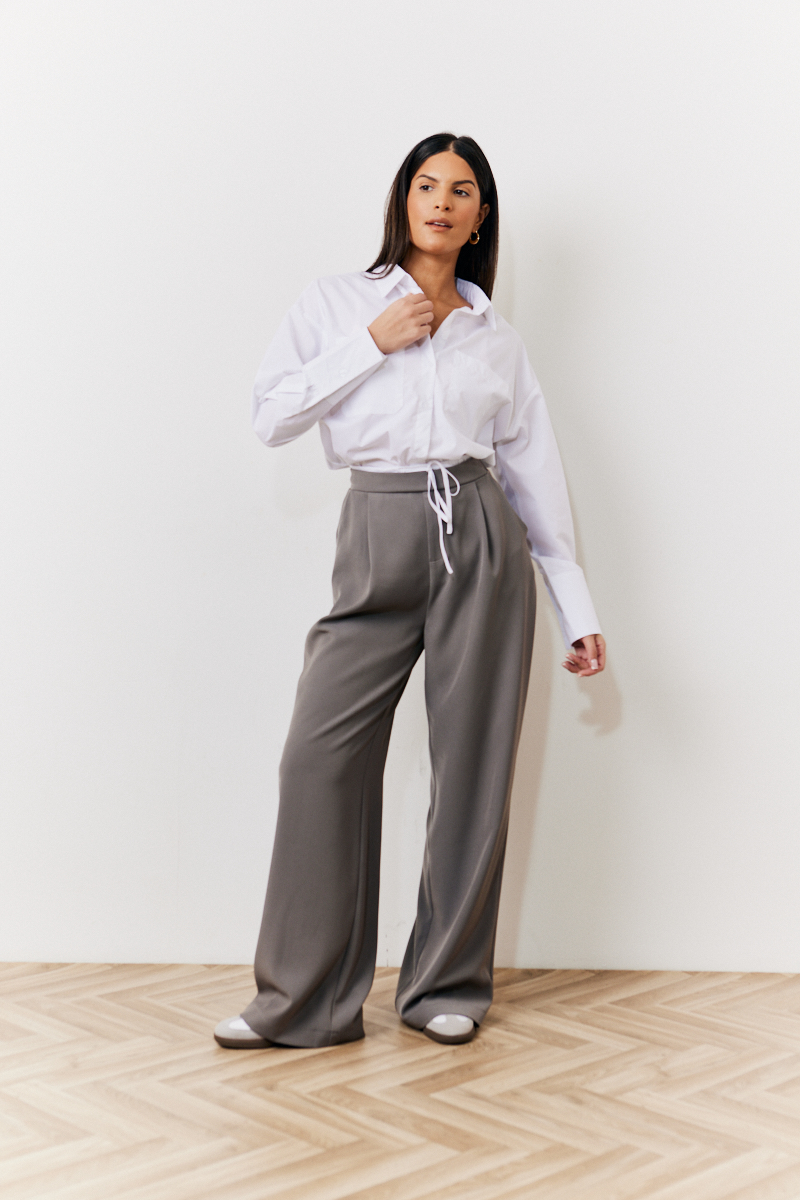 Waistband Detail Tailored Trouser