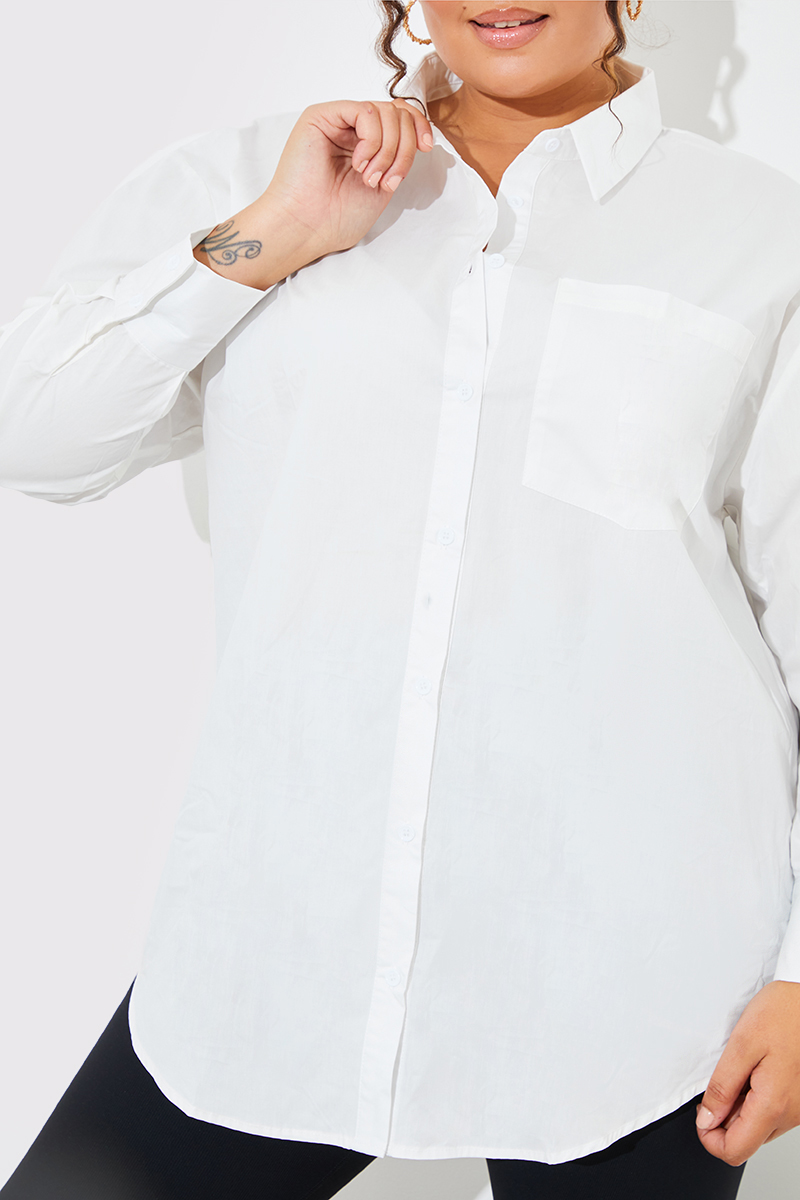 everlane poplin oversized shirt
