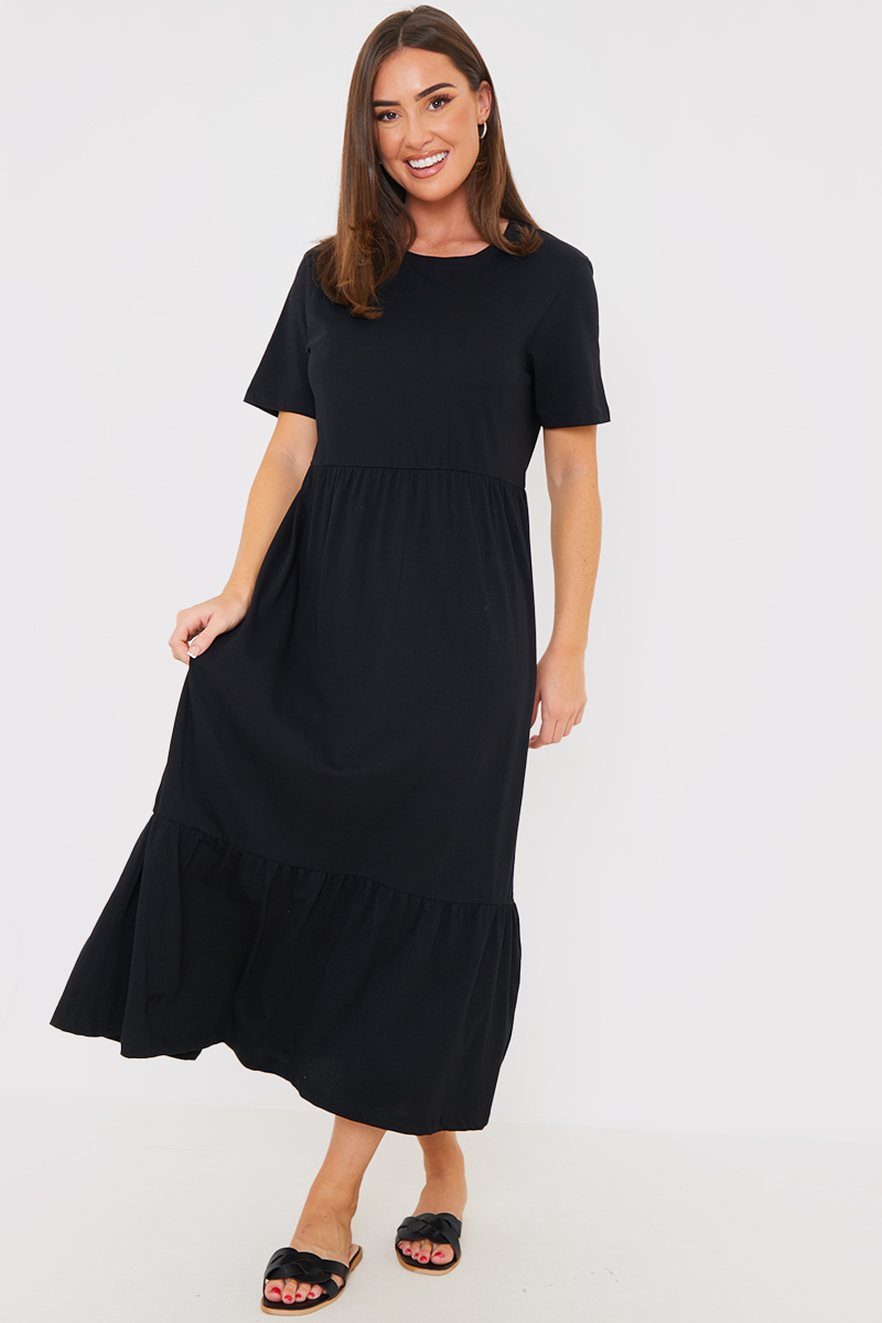 Short sleeve hot sale frill dress