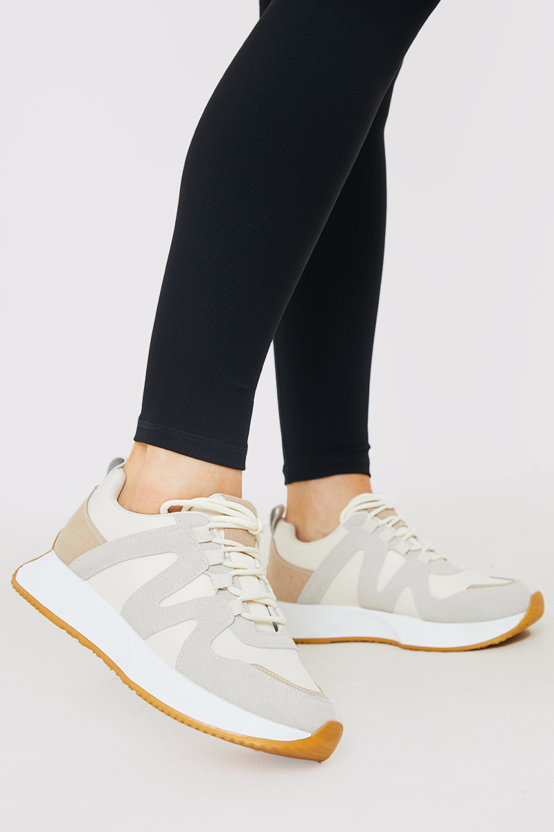 Suede Contrast Colour Trainers
