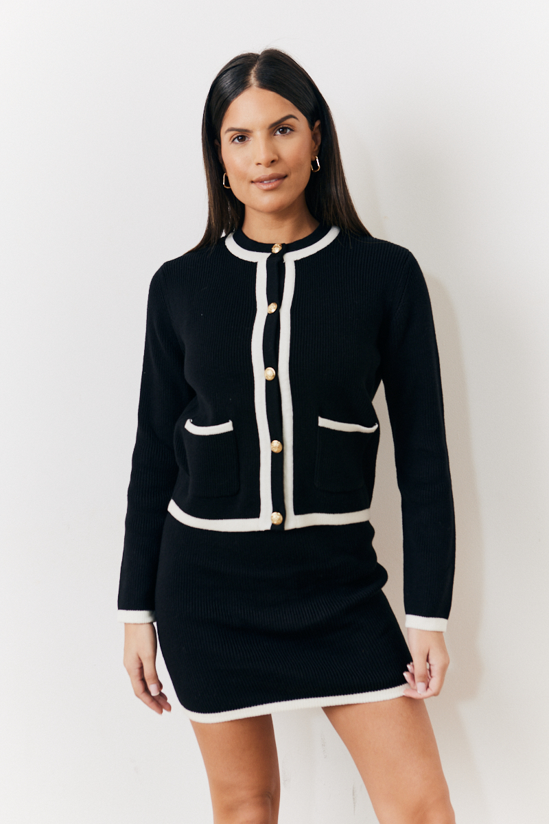 Tipped Coco Cardigan