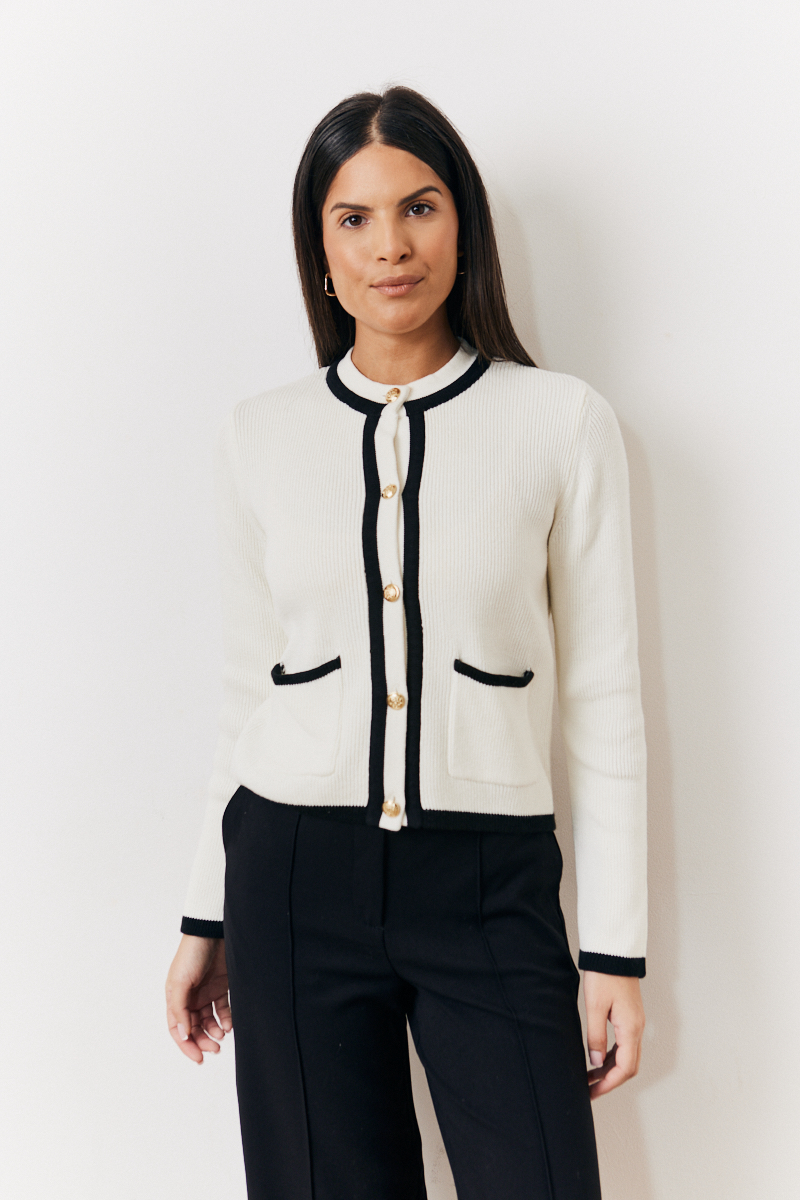 Tipped Coco Cardigan