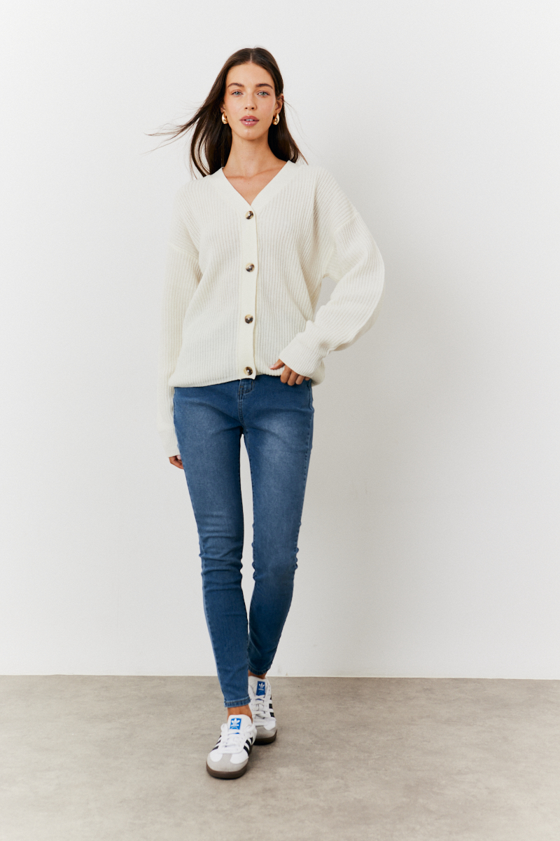 Button front knit cardigan sale