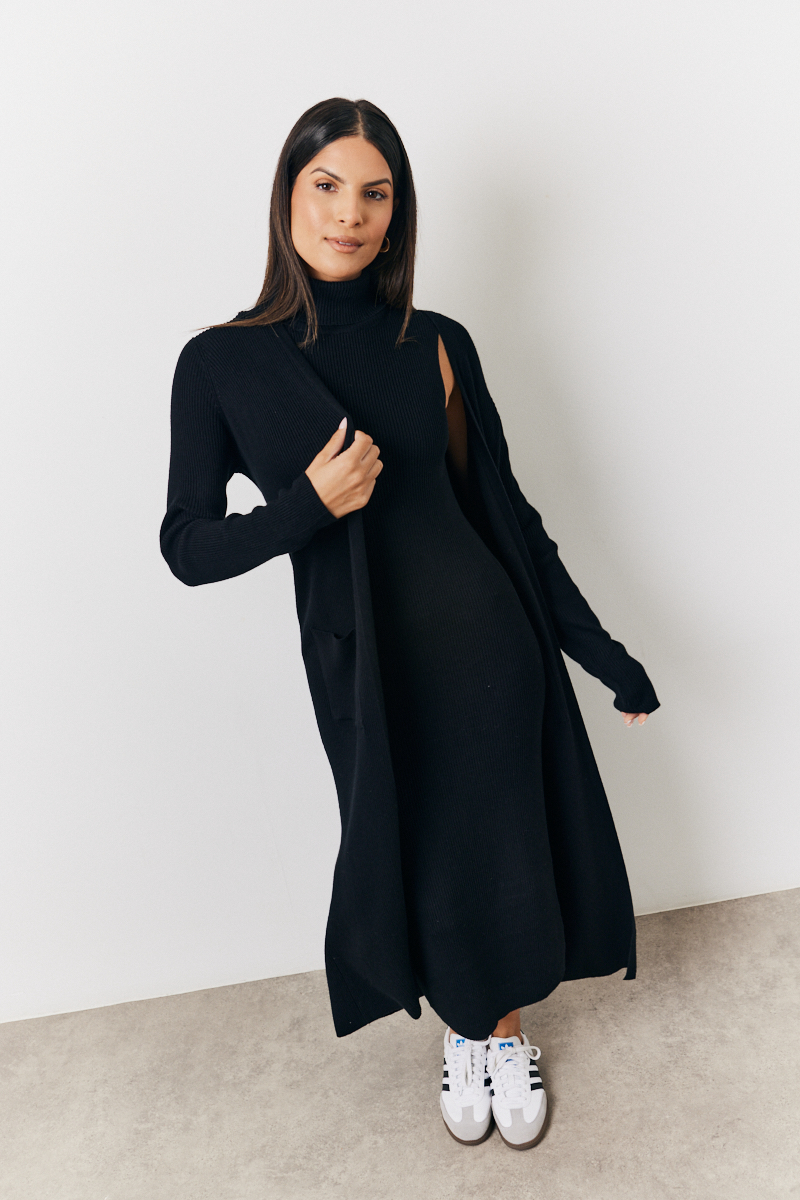 Fine Gauge Knit Co-Ord Longlined Cardigan