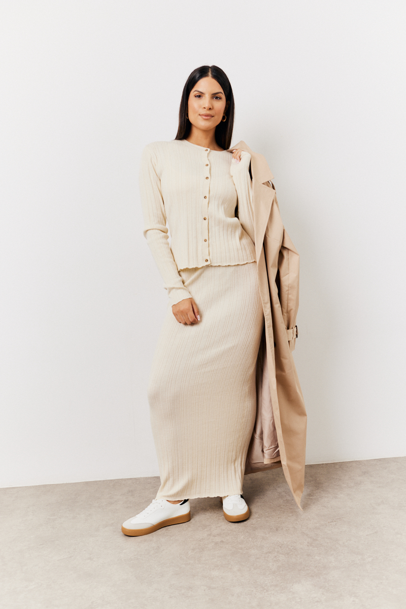 Fine Gauge Knit Co-Ord Maxi Skirt