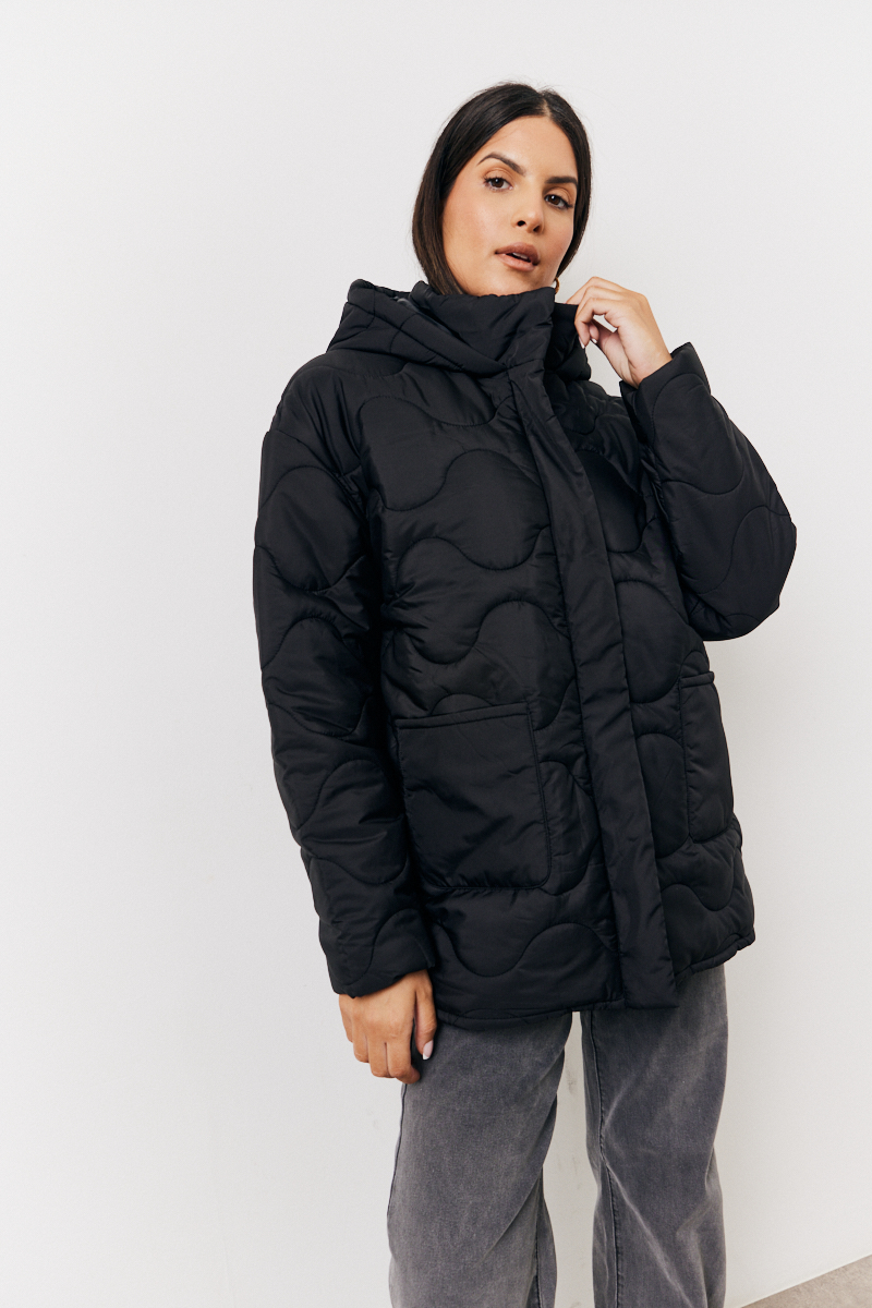 Quilted Boxy Fit Hooded Jacket | In The Style UK
