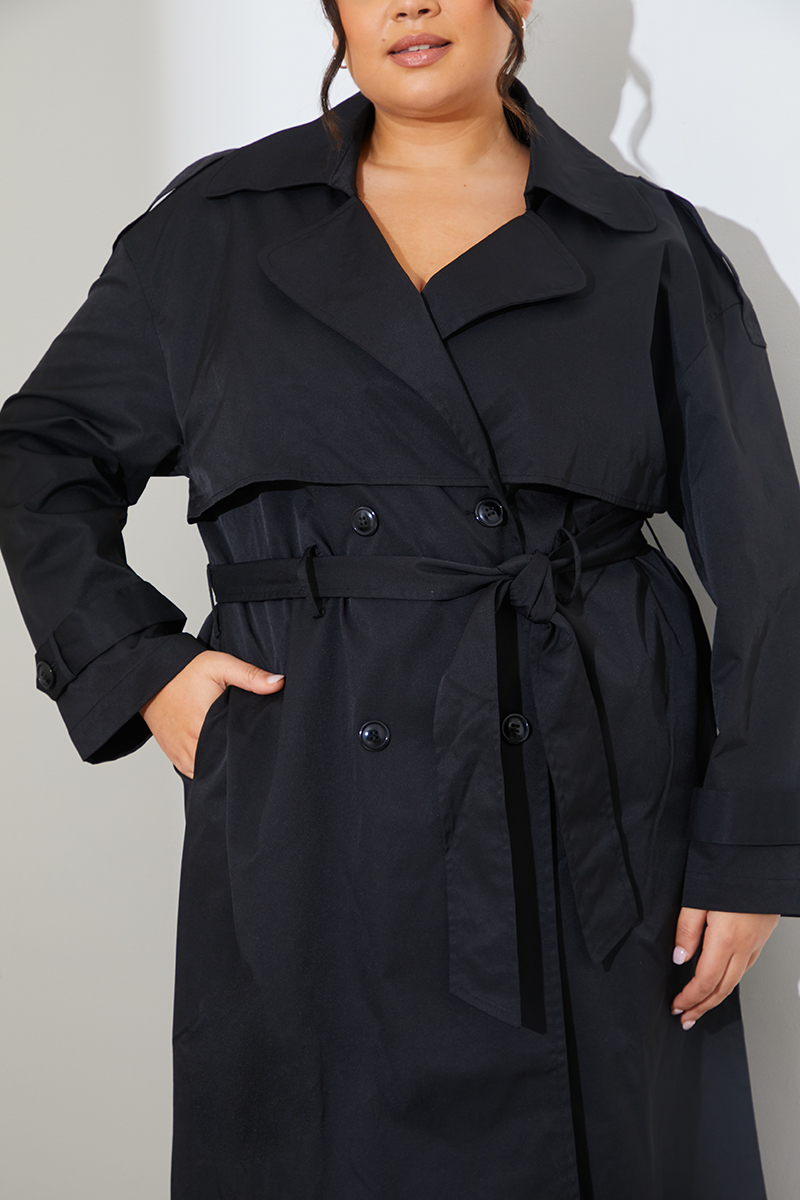 Oversized Midi Trench Coat