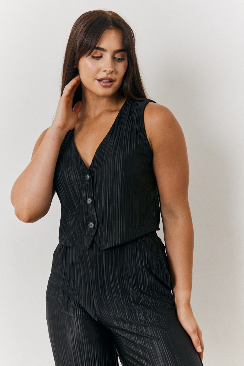 Plisse Co-Ord Waistcoat