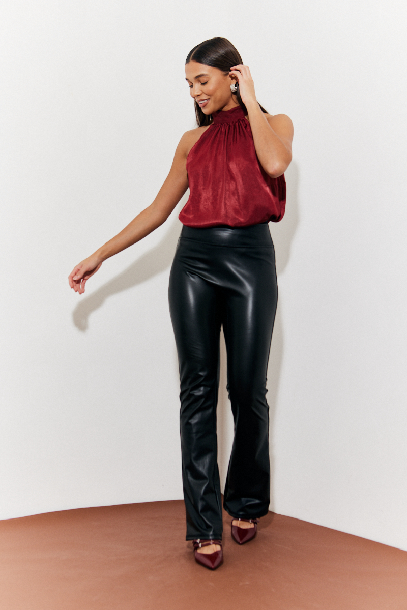 Shimmer Tie Neck Top