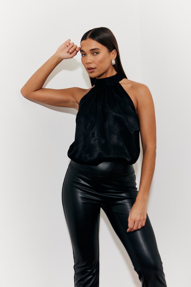 Shimmer Tie Neck Top