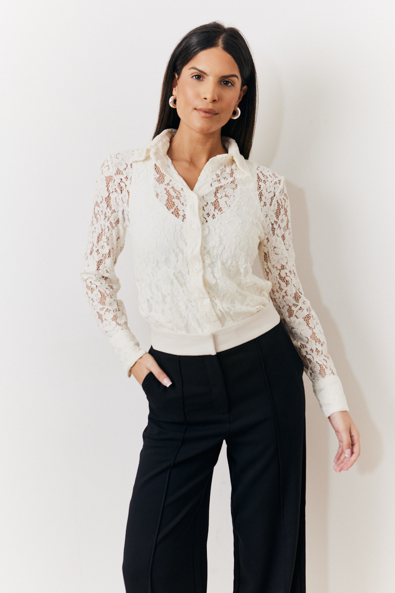 Lace Shirt Cream
