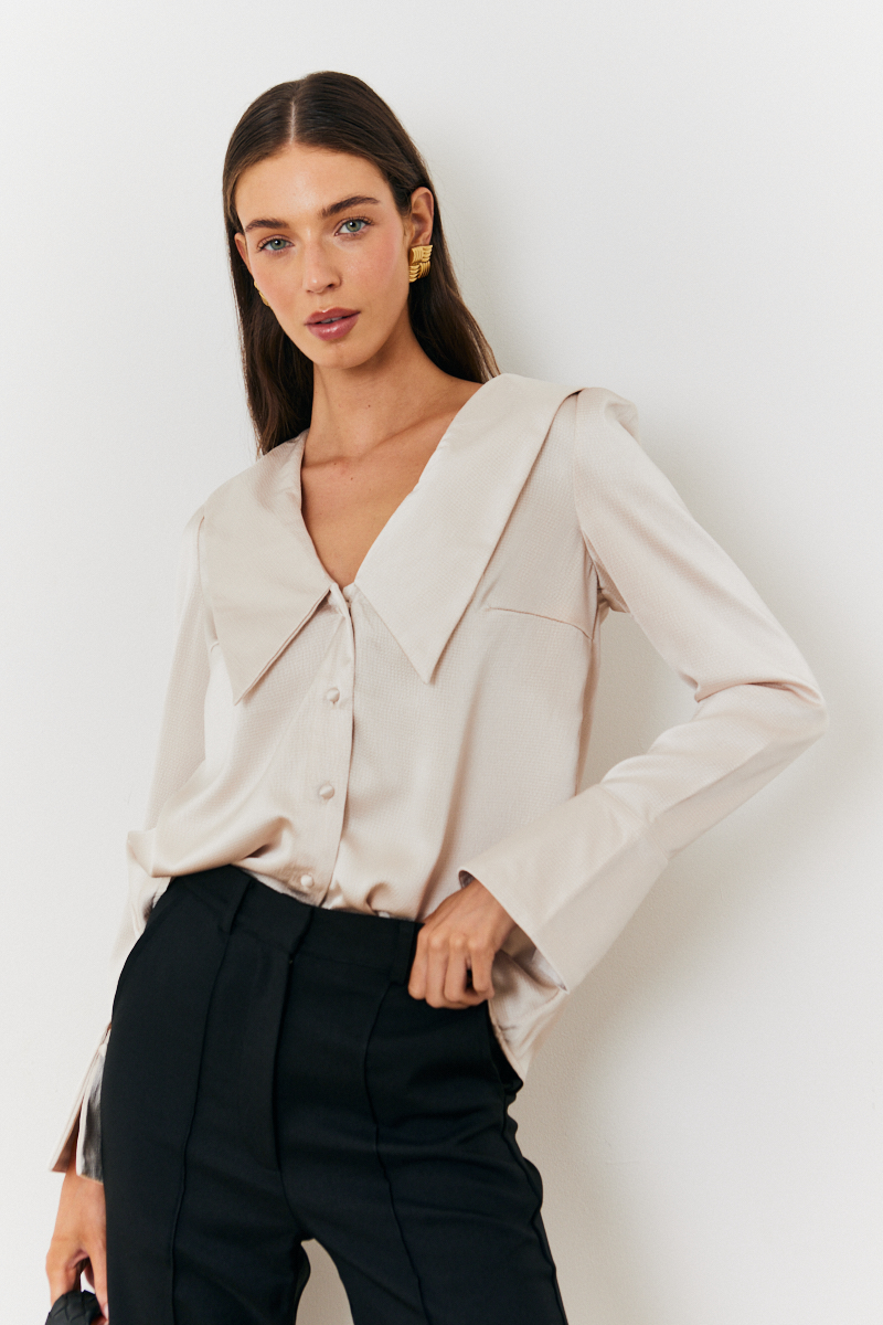 Oversized Collar Blouse