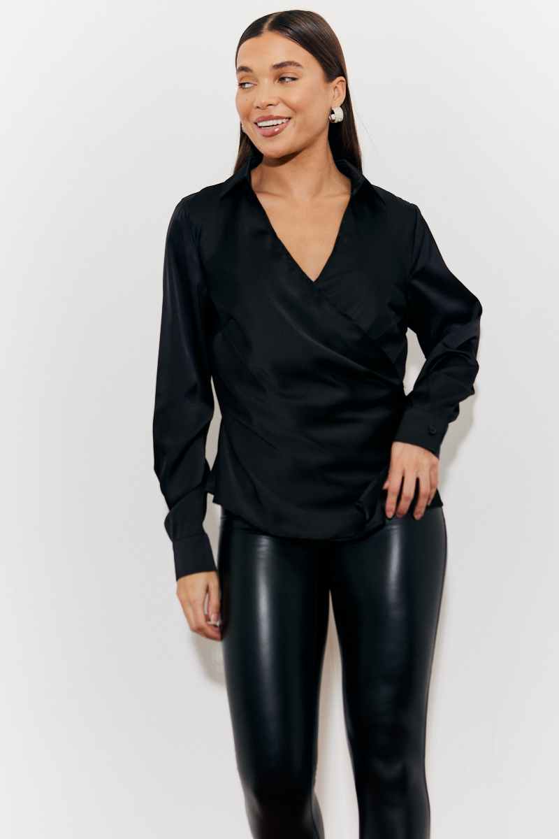 Asymmetric Button Detail Shirt
