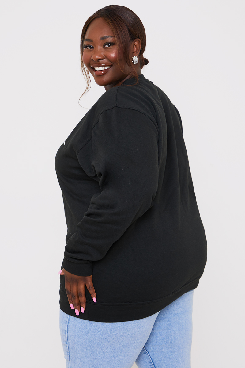 Plus size slogan sweatshirt online